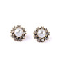 Elegant Pearl Button Earrings