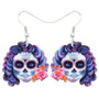 FREE OFFER Medusa Halloween Festival Skeleton Skull Pattern Earrings