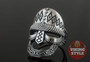 Viking Helmet Ring V - 925 Silver