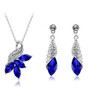 Marquise Cut Crystal Necklace & Earrings Fashion Jewelry Set