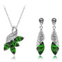 Marquise Cut Crystal Necklace & Earrings Fashion Jewelry Set