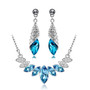 Austrian Marquise Crystal Necklace & Earrings Fashion Wedding Jewelry Set