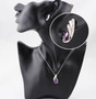 Austrian Crystal Feather Necklace & Earrings Fashion Jewelry Set