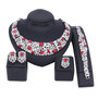 Bohemia Crystal and Rhinestone Necklace, Bracelet, Earrings & Ring Wedding Jewelry Set