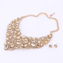 Full Clear Rhinestone Necklace & Earrings Wedding Jewelry Set