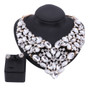 Full Clear Rhinestone Necklace & Earrings Wedding Jewelry Set