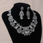Rhinestone and Crystal Necklace & Earrings Jewelry Set