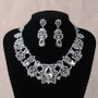 Rhinestone and Crystal Necklace & Earrings Jewelry Set