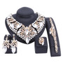 Rhinestone and Crystal Necklace, Bracelet, Earrings & Ring Wedding Jewelry Set