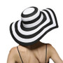 Summer Wide Brim Floppy Striped Straw Sun Ladies Hat