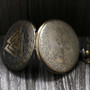 Bronze Pocket Watch with Norse Themed Valknut Carving