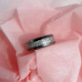 8mm Silver Tone Tungsten Meteorite Tungsten Ring