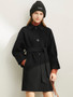 Amii Winter Women Double Woolen Coat  Casual Solid Loose Double-sided with Belt Female Elegant Mid Long Jackets