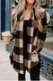 Ladies Trench Coat Fashion Long Street Plaid Shirt Jacket Casual Long-Sleeved Slim Loose Windbreaker Jacket Women