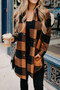 Ladies Trench Coat Fashion Long Street Plaid Shirt Jacket Casual Long-Sleeved Slim Loose Windbreaker Jacket Women