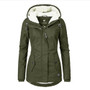 Winter Women Warm Parkas Hooded Thick Plush Winter Coats