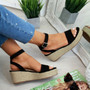 Ladies Leather Wedge Sandals