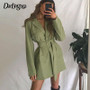 Darlingaga Fashion Elegant Solid Long Women's Trench Coat Pockets Ladies Autumn Winter Windbreaker Trench with Belt Outwear 2020