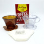 Free shipping 3-4 cup drip coffee filter / 40pcs coffee filter paper + 1pcs coffee filter cup + 360ml glass pot set combination