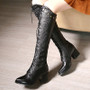 Genuine Leather Knee-High Boots