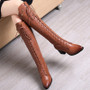 Genuine Leather Knee-High Boots