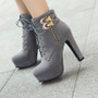 Buckle Lace Up Ankle Boots