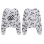 Women 's Fashion Long Sleeves White Fleece Tops