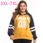 New 2020 spring autumn plus size hoodie for women large long sleeve loose casual yellow pullover sportswear coat 4XL 5XL 6XL 7XL