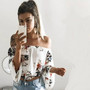 Off the Shoulder Floral Blouse