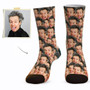 Custom Face Mash Socks  For Him - Funny Gifts - Put His Face On Socks