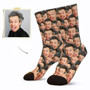 Custom Face Mash Socks  For Him - Funny Gifts - Put His Face On Socks