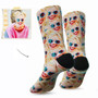 Custom Face Mash Socks  For Her - Funny Gifts - Put Her Face On Socks