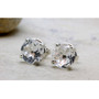 Quartz Crystal Stud Earrings