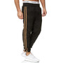 Men Striped Joggers Sweatpants Houndstooth Ankle-Length Pants