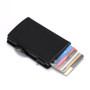 Men Single Box Card Holder PU Leather Card Wallet New RFID Blocking Aluminum Smart Multifunction Wallet Card Case