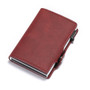 Men Single Box Card Holder PU Leather Card Wallet New RFID Blocking Aluminum Smart Multifunction Wallet Card Case