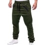 Men's Sportswear Hip Hop Harem Joggers Pants Male Solid Multi-pockets Trousers