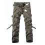 Men Military Tactical Multi-pocket  Trousers Washed Overalls Cotton Cargo Pants