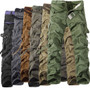 Men Military Tactical Multi-pocket  Trousers Washed Overalls Cotton Cargo Pants