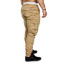 Men's Hip Hop Harem Joggers Pants Male Solid Multi-pocket Trousers