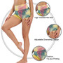 Women's Workout High Waisted Tie Dye Scrunch Booty Yoga Shorts