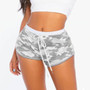 Women's High Waisted Tummy Control Workout Yoga Gym Camo Shorts