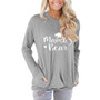 Women Mama Bear Printed Sweatshirt Long Sleeve T-Shirt with Pockets