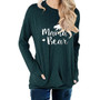 Women Mama Bear Printed Sweatshirt Long Sleeve T-Shirt with Pockets