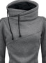 Women's Solid Kangaroo Pocket Hooded Sweatshirt