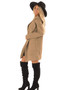 Women Warm Woolen Pockets Long Sleeve Cardigan Coat