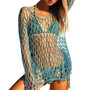 Sexy Crochet Beach Cover Up Fishnet Sarong Wrap Bikini Handmade Smock