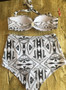 Women's Two Piece Geo Print Halter High Waist Bikini Swimwear
