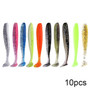 QXO 10pcs/Lot Soft Lures Silicone Bait 7cm 2g Swimbait Wobblers Artificial Tackle