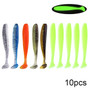 QXO 10pcs/Lot Soft Lures Silicone Bait 7cm 2g Swimbait Wobblers Artificial Tackle